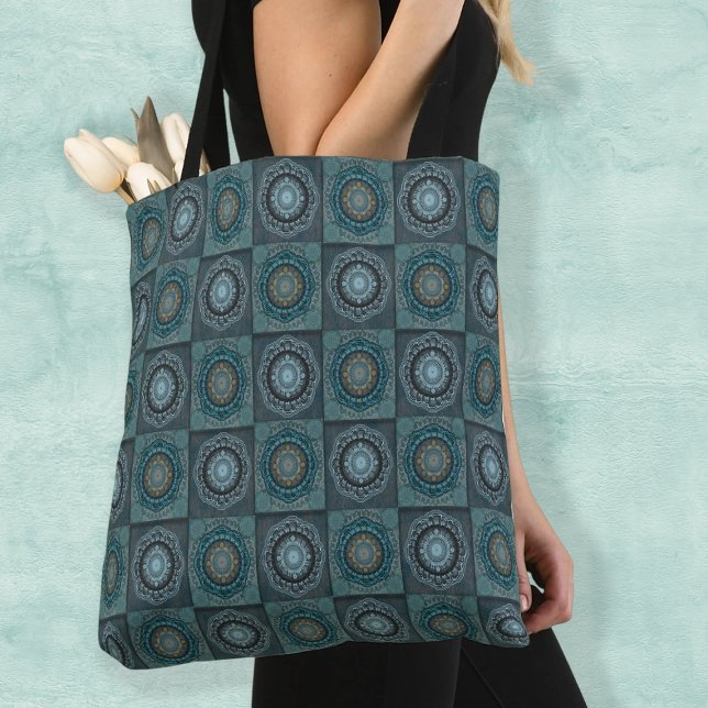 The Persian's gyrate psychedelic eyes' mandala  Tote Bag (Creator Uploaded)