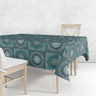 The Persian's gyrate psychedelic eyes' pattern Tablecloth