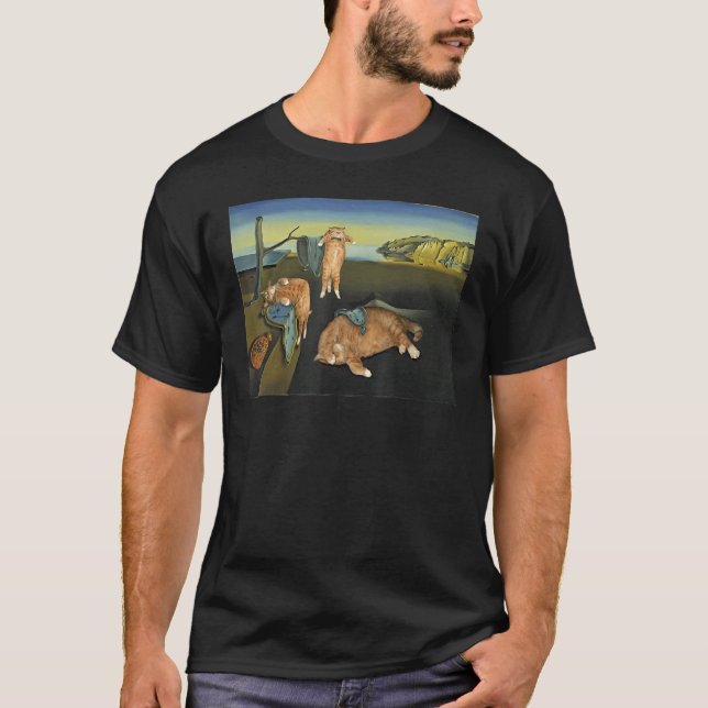 The Persistence of Memory Cat  Painting T-Shirt (Front)