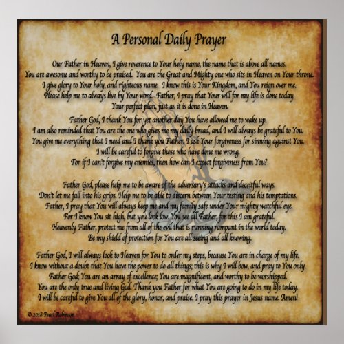 The Personal Daily Prayer Poster 24X24