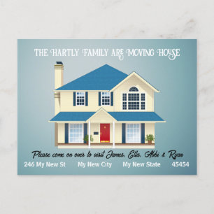 The Personalized Moving Card, Simple - Clean Postcard