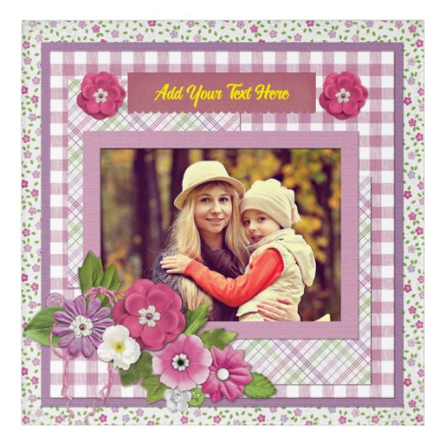 The Personalized Picture Frame with Custom Text  Acrylic Print