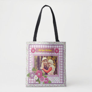 The Personalized Picture Frame with Custom Text Tote Bag