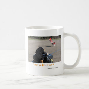 The Pet Monkey Crashing Dads RC Plane Coffee Mug
