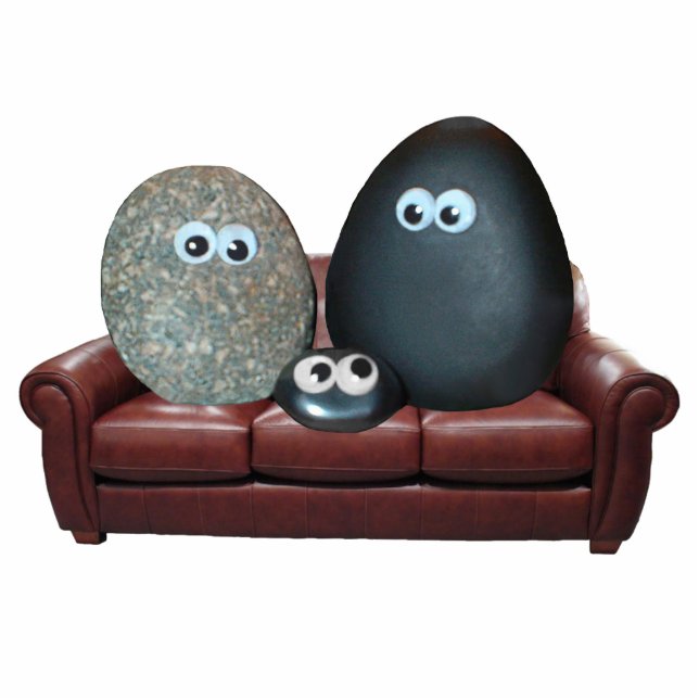 The Pet Rock Family 2 Pin Cutout (Front)