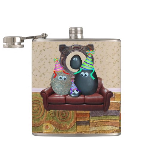 The Pet Rock Family Flask