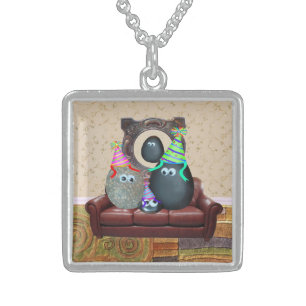 The Pet Rock Family Sterling Silver Necklace