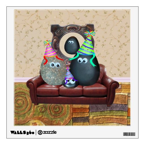 The Pet Rock Family Wall Decal