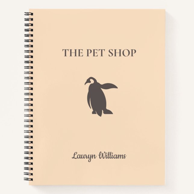 The pet shop cute penguin notebook (Front)