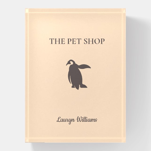 The pet shop cute penguin paperweight (Vertical)