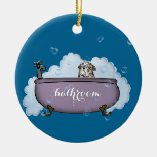the pet spa- funny bathroom decor ceramic ornament