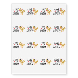 The Pet That Poops Breakfast Chicken Funny Farmer Temporary Tattoos