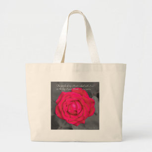 The Petals Of My Heart Unfurl... Large Tote Bag