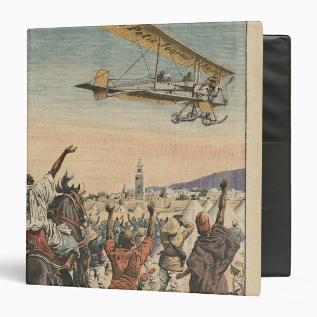 The 'Petit Journal' airplane flying over 3 Ring Binder (Front/Inside)