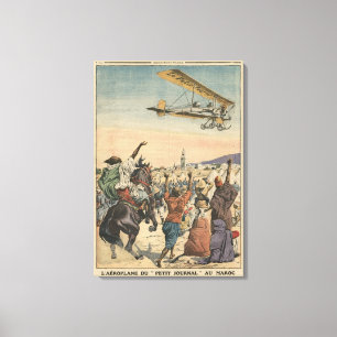 The 'Petit Journal' airplane flying over Canvas Print