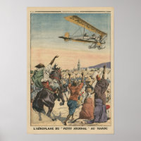 The 'Petit Journal' airplane flying over