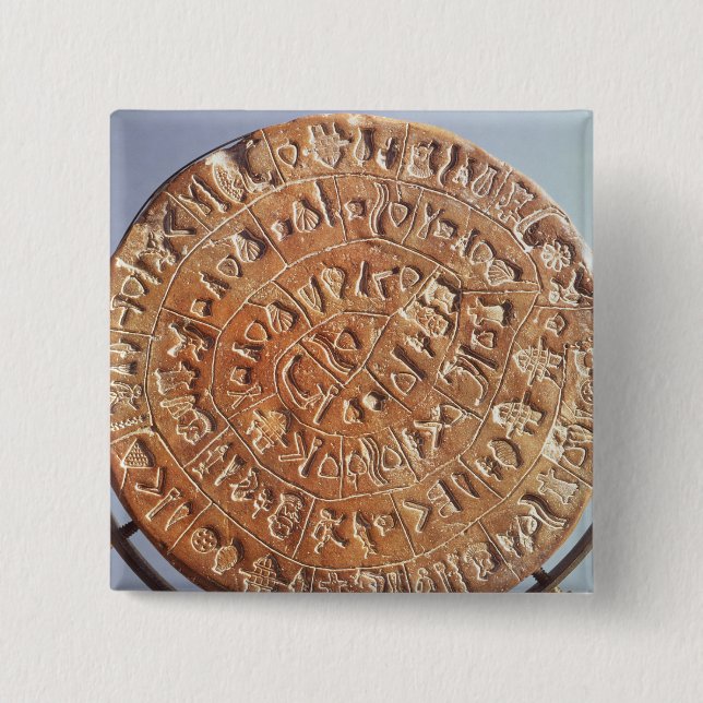 The Phaistos Disc, with unknown significance Button (Front)