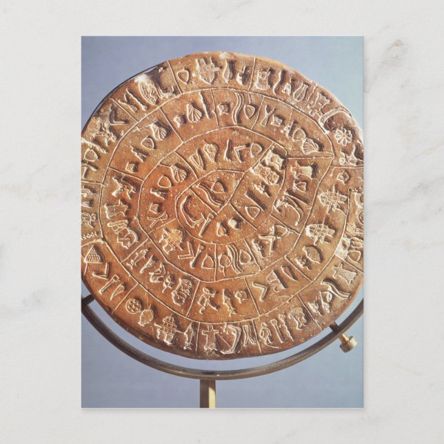 The Phaistos Disc, with unknown significance Postcard (Front)