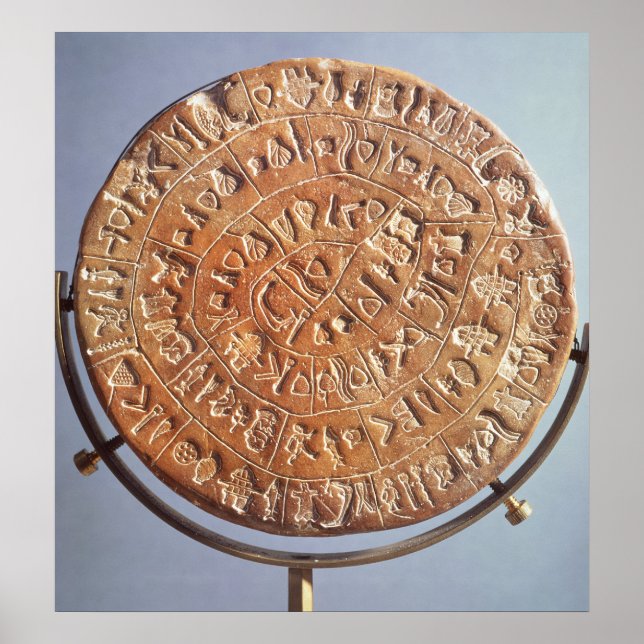 The Phaistos Disc, with unknown significance Poster (Front)