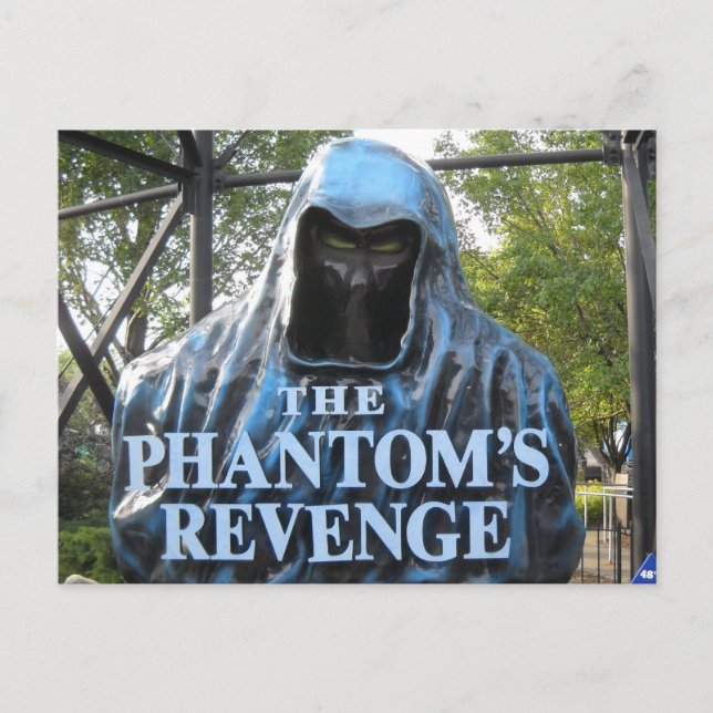 The Phantom's Revenge Roller Coaster Entrance Postcard (Front)