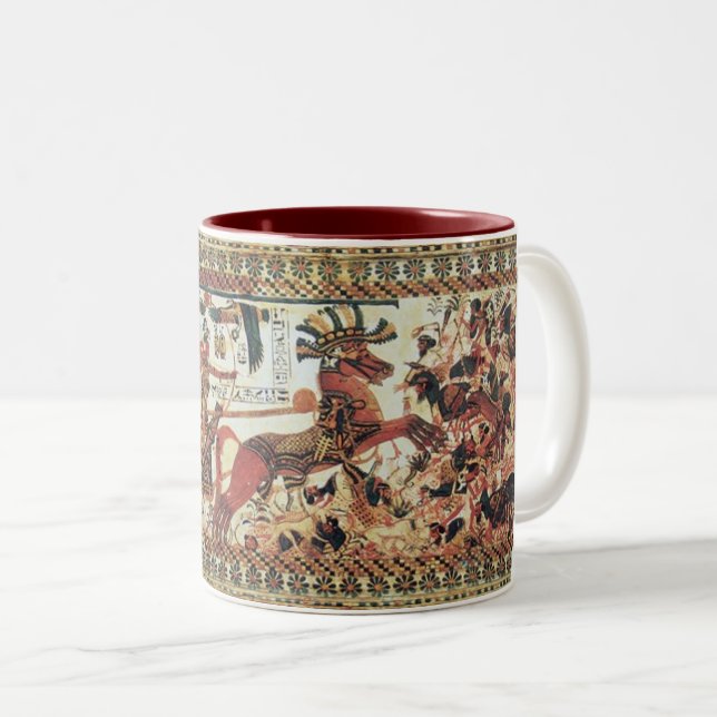 The Pharaohs of Ancient Egypt Art Two-Tone Coffee Mug (Front Right)