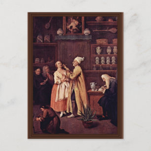 The Pharmacist By Longhi Pietro (Best Quality) Postcard