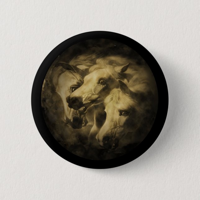 The Pharoah's Horses Pinback Button (Front)
