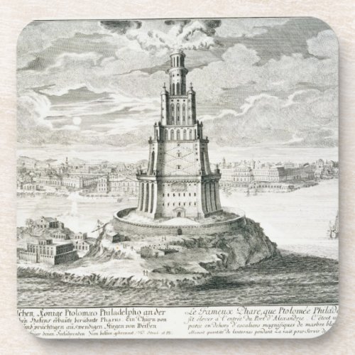 The Pharos of Alexandria plate 9 from Entwurf ei Coaster