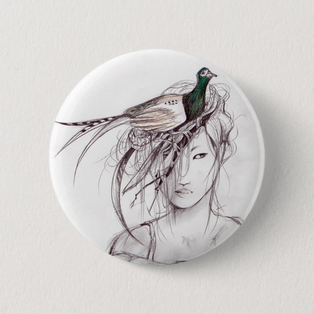 The Pheasant Pinback Button (Front)