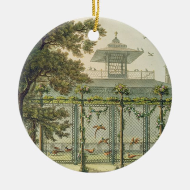 The Pheasantry, engraved by Joseph Constantine Sta Ceramic Ornament (Front)
