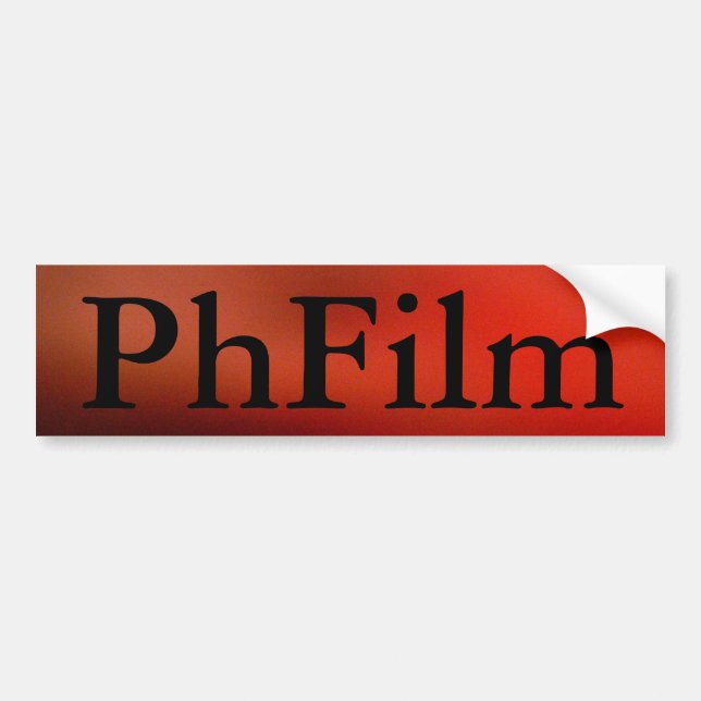 The PhFilm Bumper Sticker (Front)