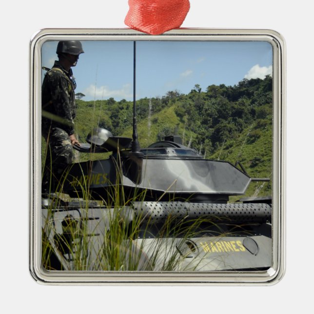 The Philippine Marine Battalion Landing Team Metal Ornament (Front)