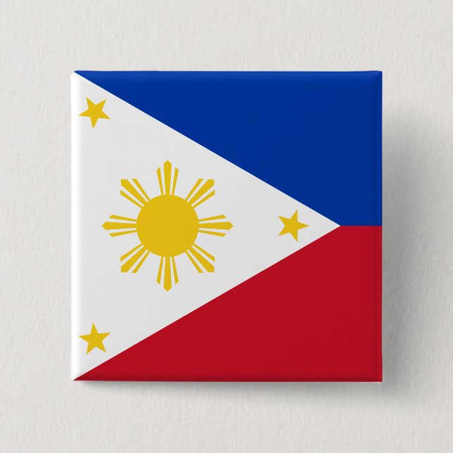The Philippines Flag Button (Front)