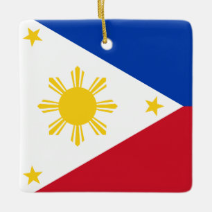 The Philippines Flag Ceramic Ornament