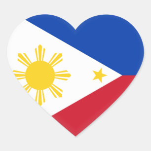 The Philippines Flag Heart Sticker
