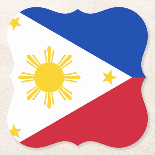 The Philippines Flag Paper Coaster (Front)