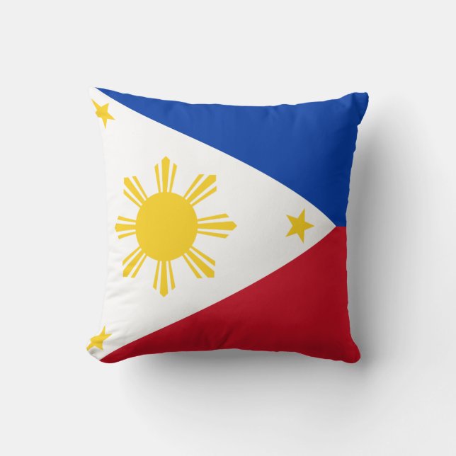 The Philippines Flag Throw Pillow (Front)