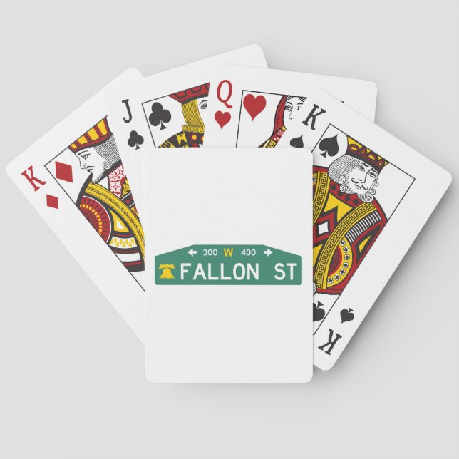 The Philly Street Sign: Made For YOUR Address!  Poker Cards (Back)