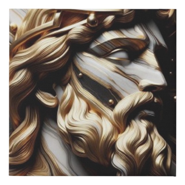 The Philosopher A Portrait of Wisdom and Strength Faux Canvas Print (Front)