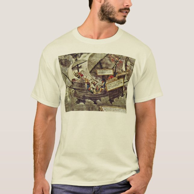 The Philosopher Pyrrho In Stormy Seas By Petrarca- T-Shirt (Front)