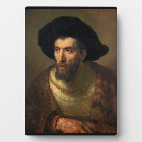 The Philosopher  Rembrandt baroque portrait art Plaque