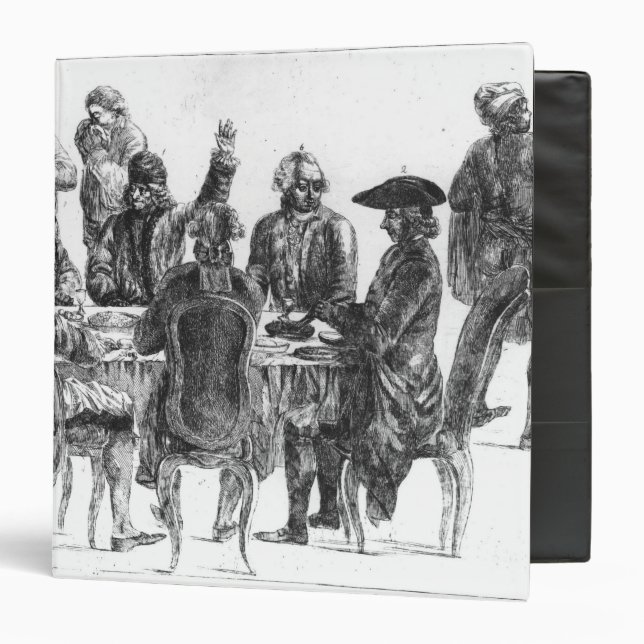 The Philosophers at Supper, c.1750 3 Ring Binder (Front/Inside)