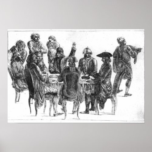 The Philosophers at Supper c1750 Poster