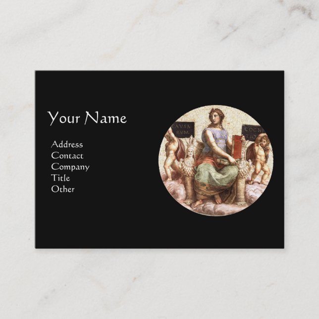 THE PHILOSOPHY Monogram, Black Business Card (Front)