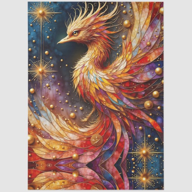 The Phoenix in the Stars Tissue Paper (Front)