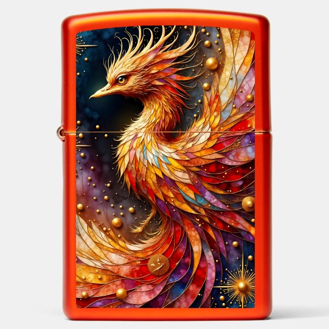 The Phoenix in the Stars Zippo Lighter (Front)