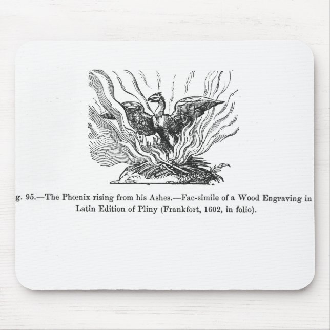 The Phoenix rising from his ashes Mouse Pad (Front)