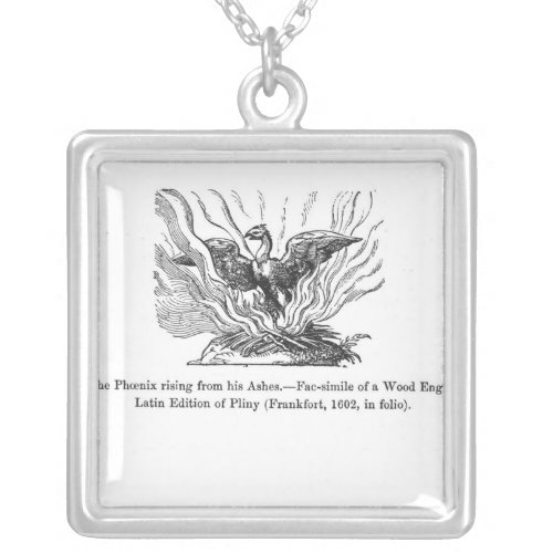 The Phoenix rising from his ashes Silver Plated Necklace