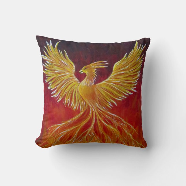 The Phoenix Throw Pillow (Front)