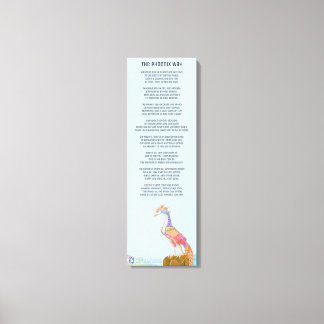 The Phoenix Way Poem on Wrapped Canvas Print